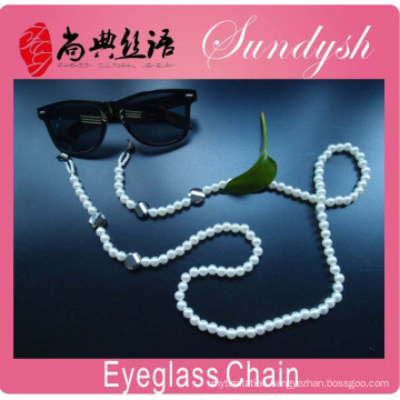 Wholesale Jewelry Fashion Handmade White Pearl Bead Glasses Crod